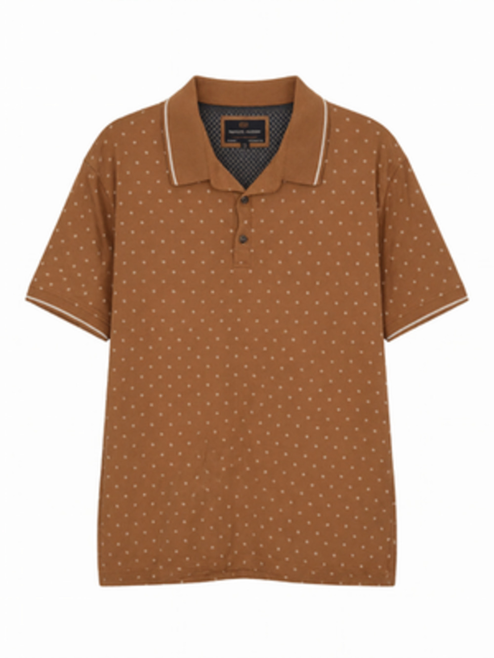 Nickel & Iron Polka Dot Polo Shirt XL Brown